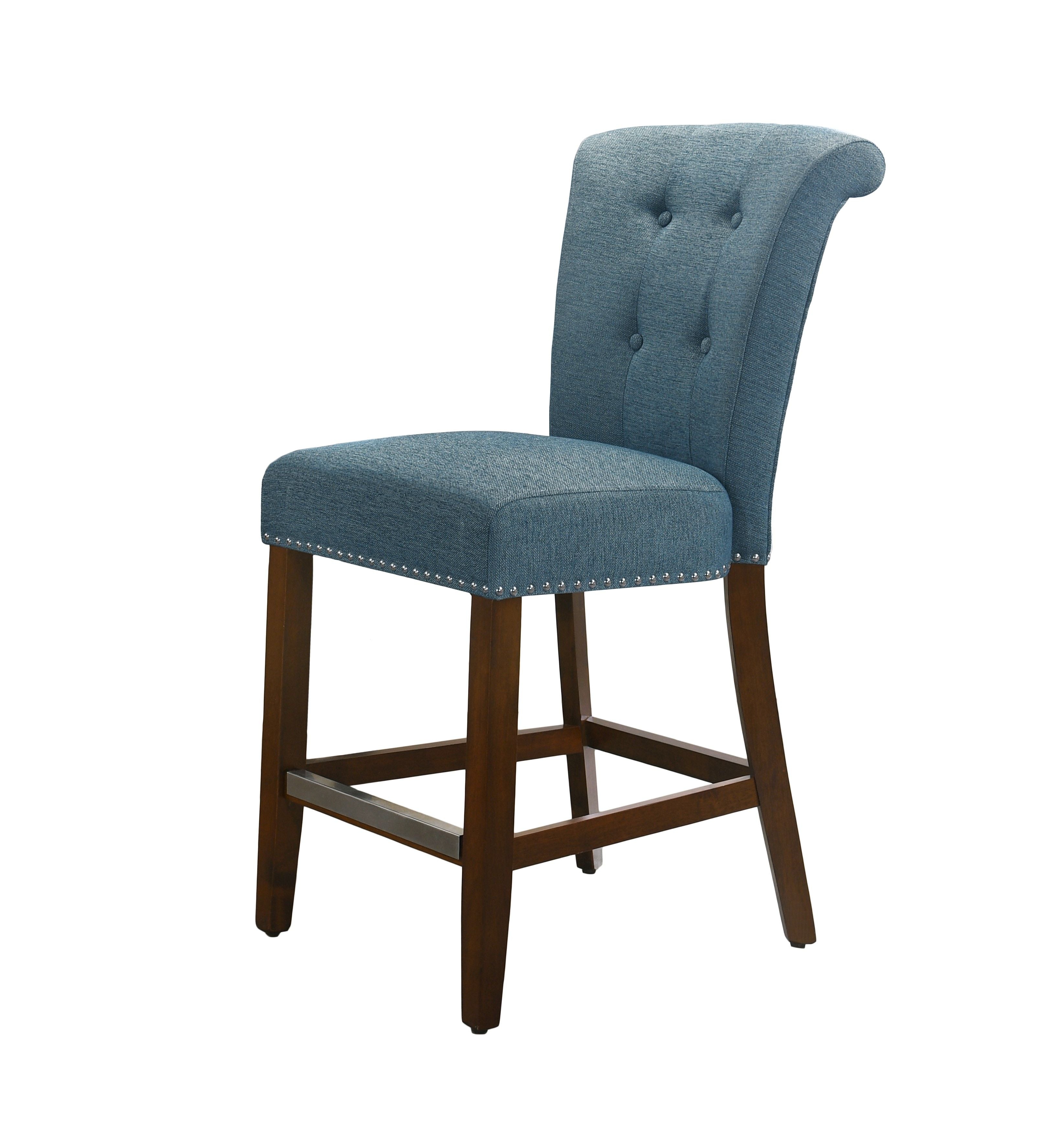 Auggie - 20.5" Fabric Counter Height Chair With Nailhead Trim - Premium Counter Height (24"-27") from Lilola Home - Just $124! Shop now at brett interiors