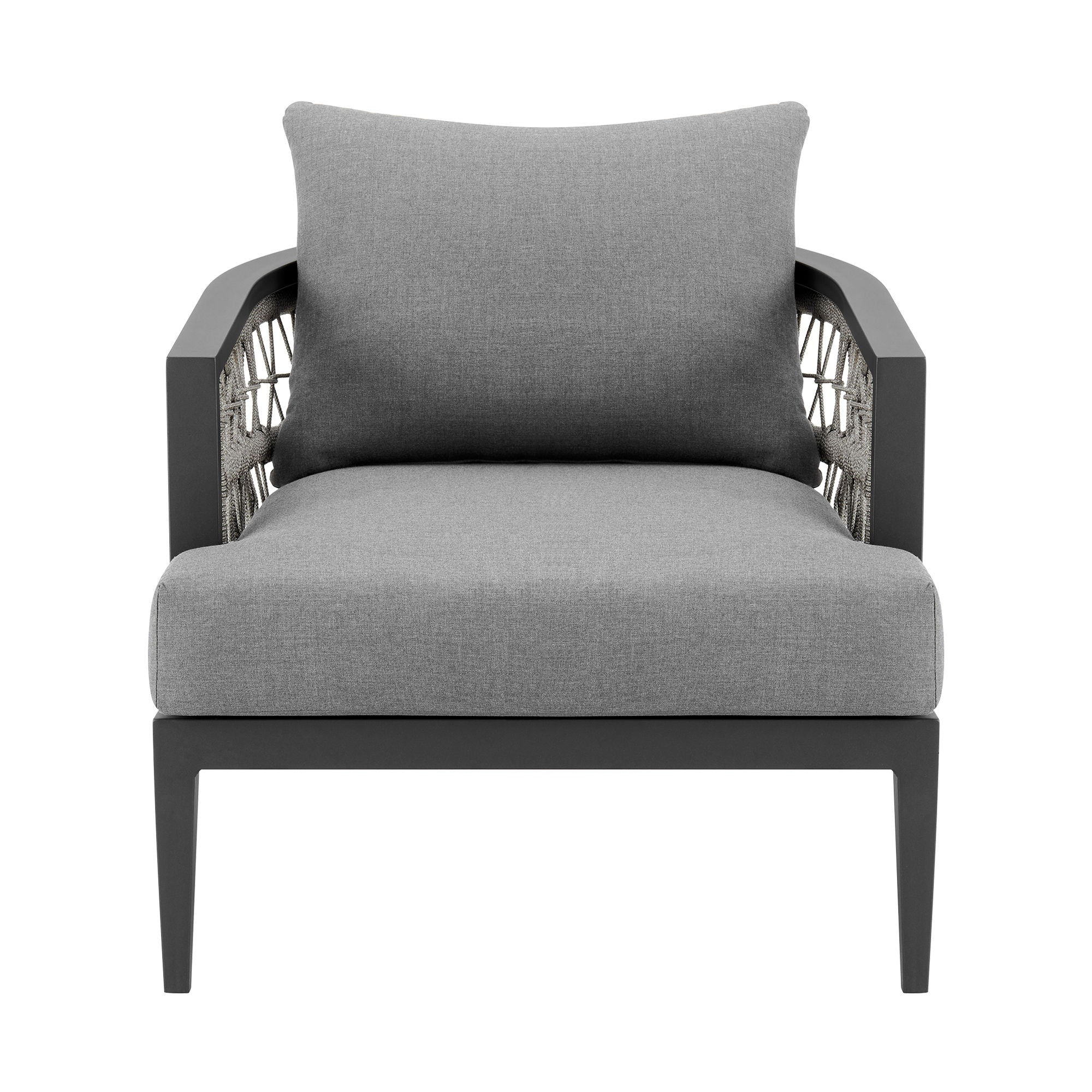 Zella - Outdoor Patio Armchair - Light Gray / Earl Gray - Premium Arm Chairs from Armen Living - Just $1525! Shop now at brett interiors