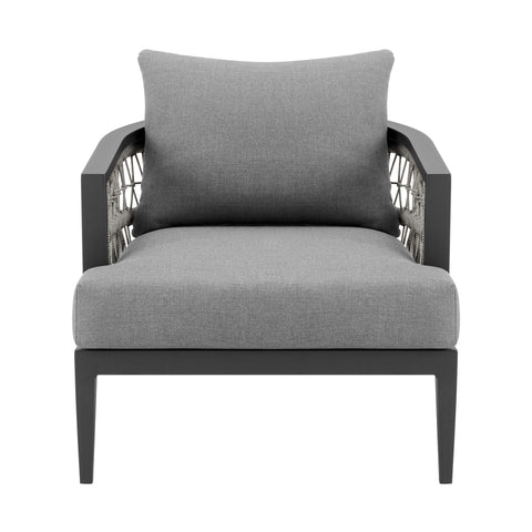 Zella - Outdoor Patio Armchair - Light Gray / Earl Gray - Premium Arm Chairs from Armen Living - Just $1525! Shop now at brett interiors