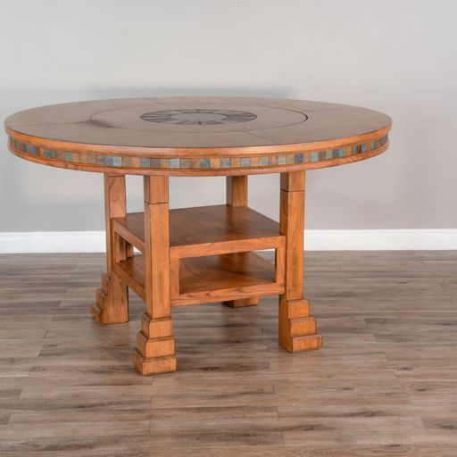 Sedona - 60" Round Table With Lazy Susan - Light Brown - Premium Dining Tables from Sunny Designs - Just $1383! Shop now at brett interiors