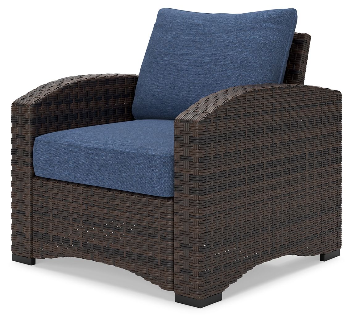 Windglow - Blue / Brown - Lounge Chair With Cushion - Premium Lounge Chairs from Signature Design by Ashley® - Just $454.38! Shop now at brett interiors