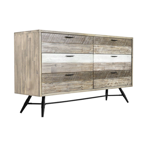 Bridges - 6 Drawer Dresser - Two Tone Acacia - Premium Dressers from Armen Living - Just $2152.50! Shop now at brett interiors