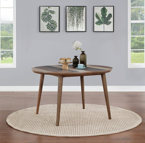 Wellington - Round Dining Table - Browns / Black - Premium Dining Tables from Coast2Coast Home - Just $1897.50! Shop now at brett interiors