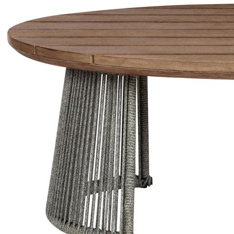 Benicia - Outdoor Patio Oval Coffee Table - Weathered Eucalyptus / Gray - Premium Coffee Tables from Armen Living - Just $732.50! Shop now at brett interiors