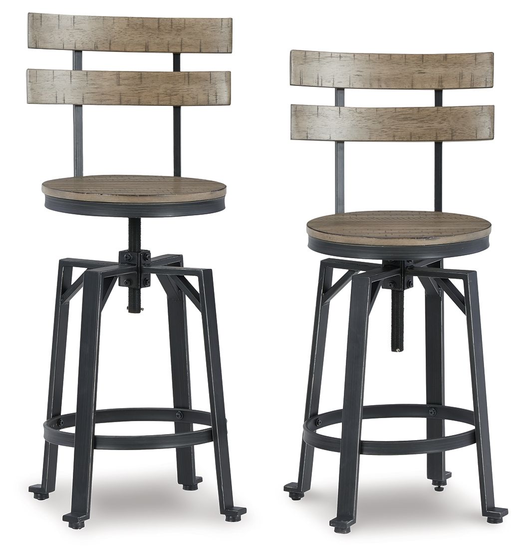 Lesterton - Light Brown / Black - Swivel Barstool (Set of 2) - Premium Stool Sets from Signature Design by Ashley® - Just $317.65! Shop now at brett interiors