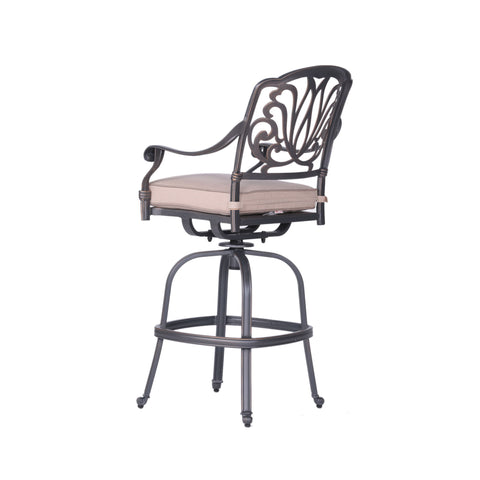 Patio Outdoor Aluminum Swivel Bar Stool With Cushion (Set of 2) - Premium Chair Sets from Gather Craft - Just $1004! Shop now at brett interiors