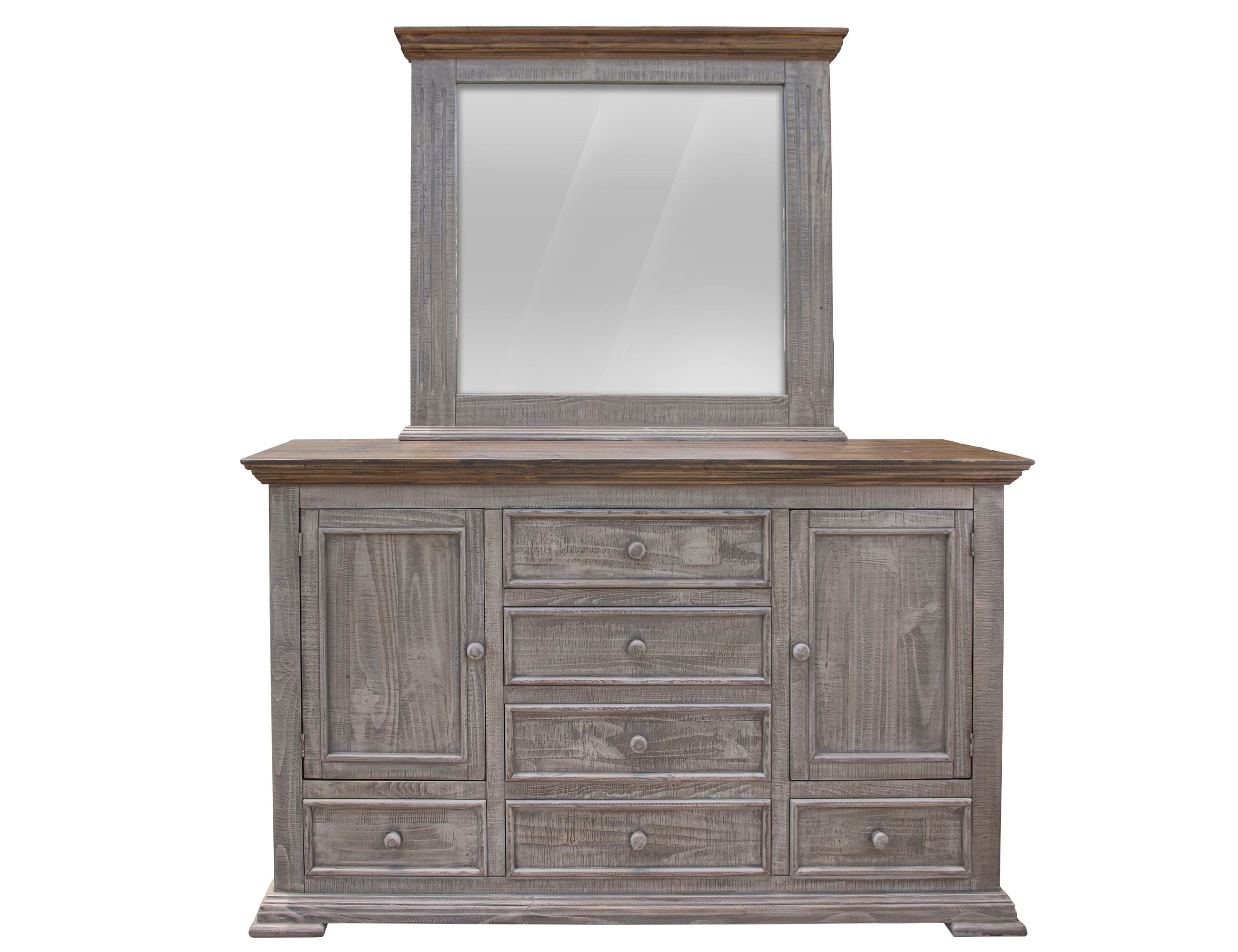 Catalina - Mirror - Weathered Gray - Premium Bedroom Mirrors from International Furniture Direct - Just $280! Shop now at brett interiors