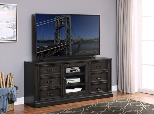 Washington Heights - TV Console - Washed Charcoal - Premium TV Stands from Parker House - Just $1100! Shop now at brett interiors