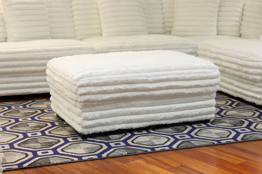 Embrace - 41" Ottoman - White - Premium Upholstered Ottomans from New Classic - Just $347.50! Shop now at brett interiors