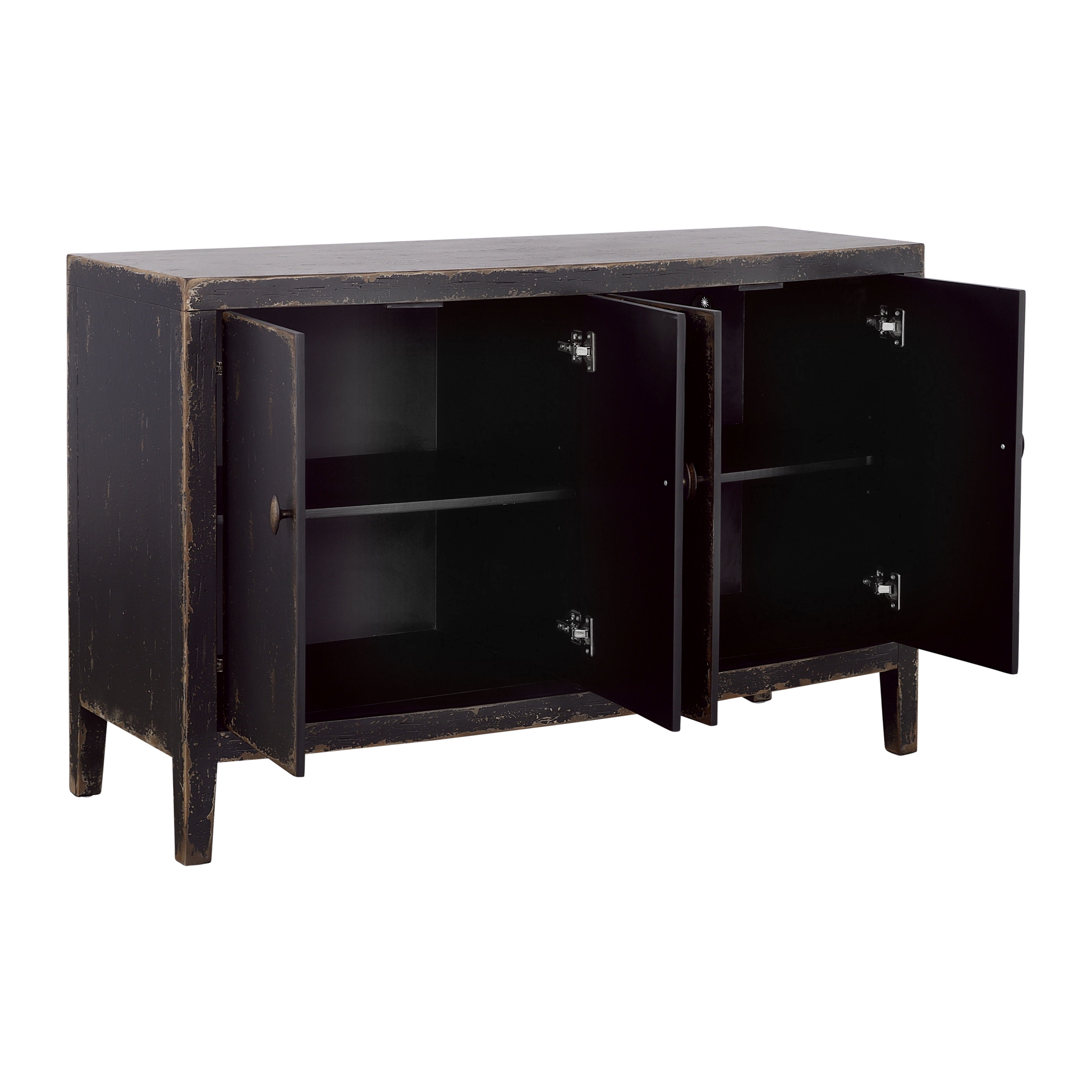 Gibson - Four Door Credenza - Coal / Brown - Premium Credenzas from Coast2Coast Home - Just $3712.50! Shop now at brett interiors