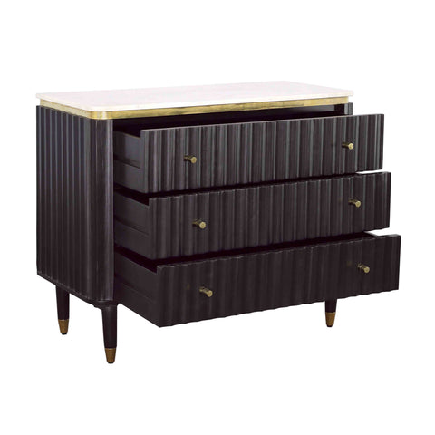 Carlyle - Three Drawer Chest - Black / Gold - Premium Accent Chests from Coast2Coast Home - Just $2887.50! Shop now at brett interiors