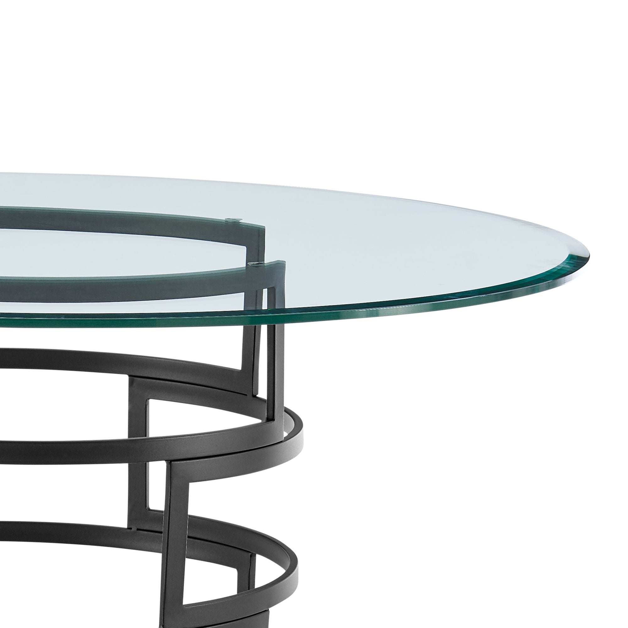 Diaz - Contemporary Round Dining Table - Matte Black - Premium Dining Tables from Armen Living - Just $1110! Shop now at brett interiors