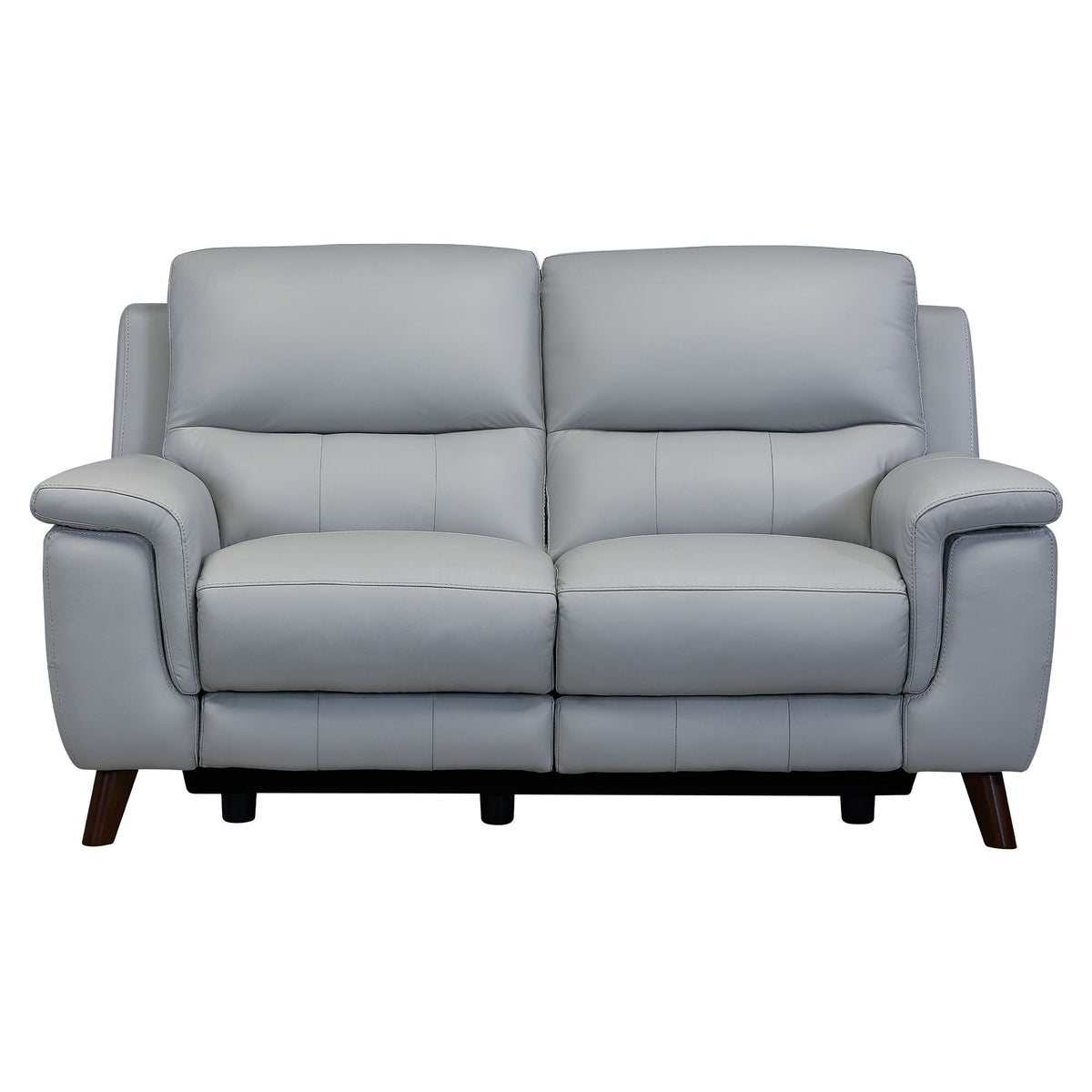 Lizette - Contemporary Loveseat Genuine Leather - Dark Brown / Dove Gray - Premium Reclining Loveseats from Armen Living - Just $3085! Shop now at brett interiors