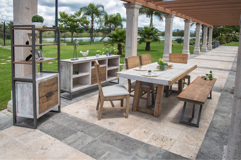 Mita - Bench - Honey Brown / Light Gray - Premium Dining Benches from International Furniture Direct - Just $510! Shop now at brett interiors