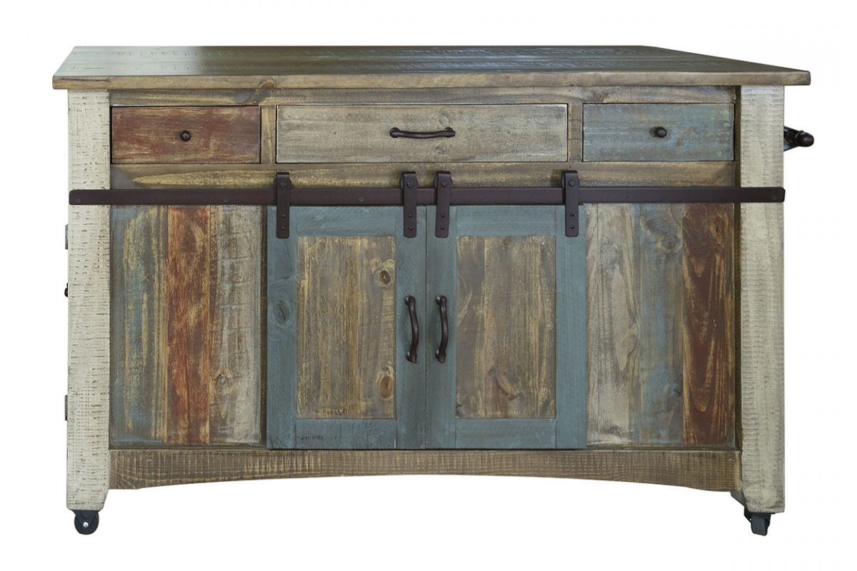 Antique - 2 Drawers Kitchen Island - Multicolor - Premium Islands & Carts from International Furniture Direct - Just $1555! Shop now at brett interiors