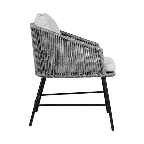 Ditas - Outdoor Patio Dining Chair - Black / Gray - Premium Dining Chairs from Armen Living - Just $495! Shop now at brett interiors