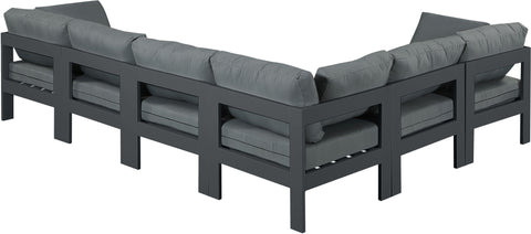 Nizuc - Outdoor Patio Modular Sectional 6 Piece - Grey - Premium Stationary Sectionals from Meridian Furniture - Just $5475! Shop now at brett interiors