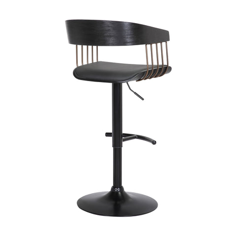 Larisa - Adjustable Wood Bar Stool - Premium Adjustable Height from Armen Living - Just $255! Shop now at brett interiors