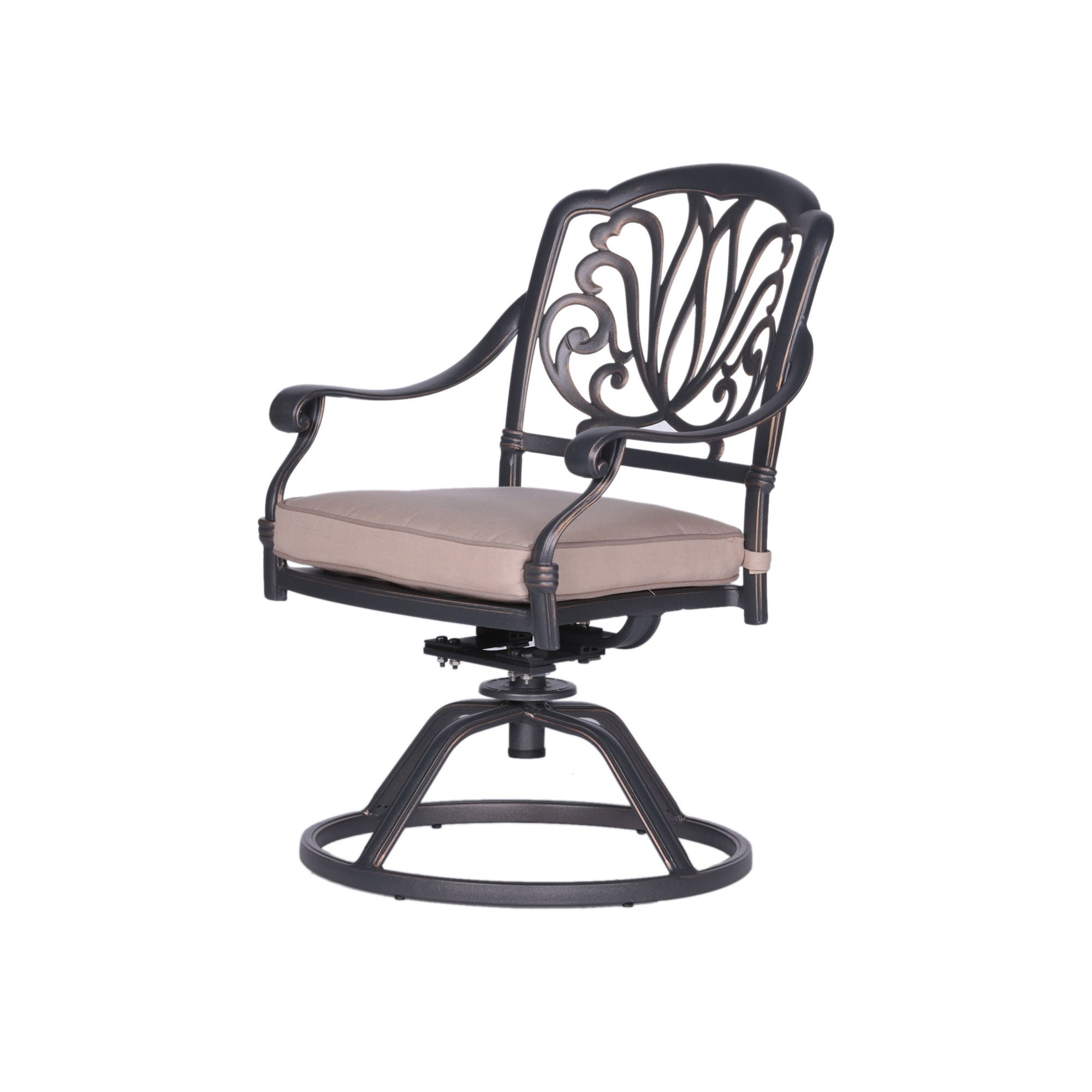 Patio Outdoor Aluminum Dining Swivel Rocker Chairs With Cushion (Set of 2) - Premium Chair Sets from Gather Craft - Just $763! Shop now at brett interiors