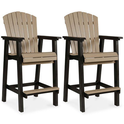 Fairen Trail - Black / Driftwood - Tall Barstool (Set of 2) - Premium Chair Sets from Signature Design by Ashley® - Just $1368.68! Shop now at brett interiors