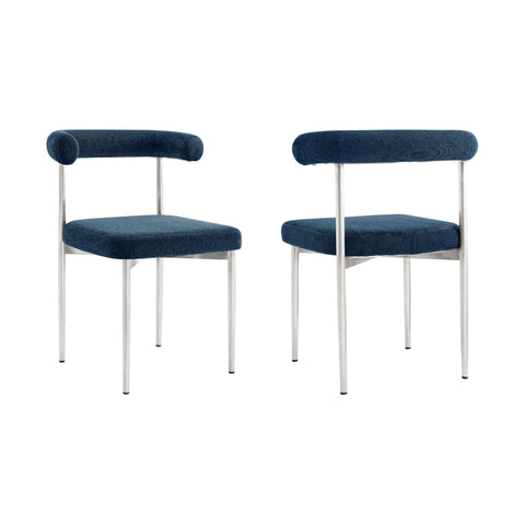 Shannon - Dining Chair (Set of 2) - Brushed Legs - Premium Chair Sets from Armen Living - Just $800! Shop now at brett interiors