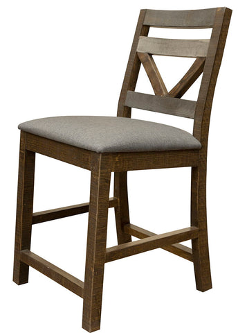 Loft Brown - 24” Barstool - Two Tone Gray / Brown - Premium Counter Height (24"-27") from International Furniture Direct - Just $267.50! Shop now at brett interiors