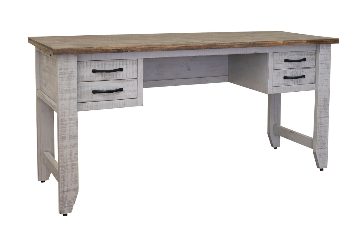 Pueblo Gray - Desk - Light Gray / Brown - Premium Writing Desks from International Furniture Direct - Just $807.50! Shop now at brett interiors