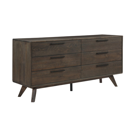 Astoria - Dresser For Bedroom With 6 Drawers - Oak - Premium Dressers from Armen Living - Just $1512.50! Shop now at brett interiors