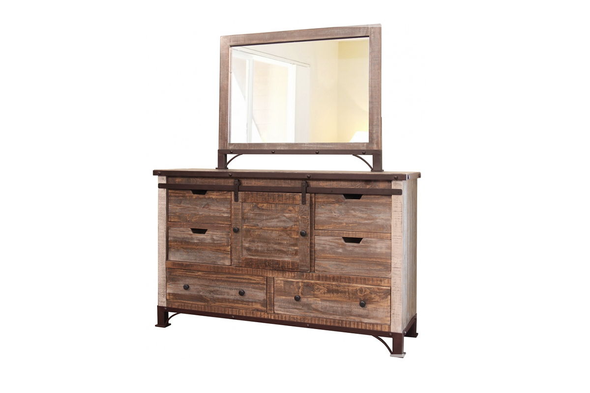 Antique - Mirror - Multicolor - Premium Bedroom Mirrors from International Furniture Direct - Just $297.50! Shop now at brett interiors