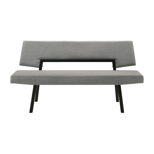 Channell - Dining Bench - Black / Charcoal - Premium Dining Benches from Armen Living - Just $392.50! Shop now at brett interiors