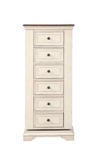 Anastasia - Lingerie Swivel Chest With Mirror - Antique White - Premium Lingerie Chests from New Classic - Just $1050! Shop now at brett interiors