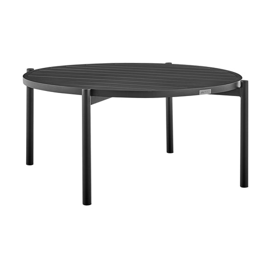 Tiffany - Outdoor Patio Ruond Coffee Table / Black - Premium Coffee Tables from Armen Living - Just $982.50! Shop now at brett interiors