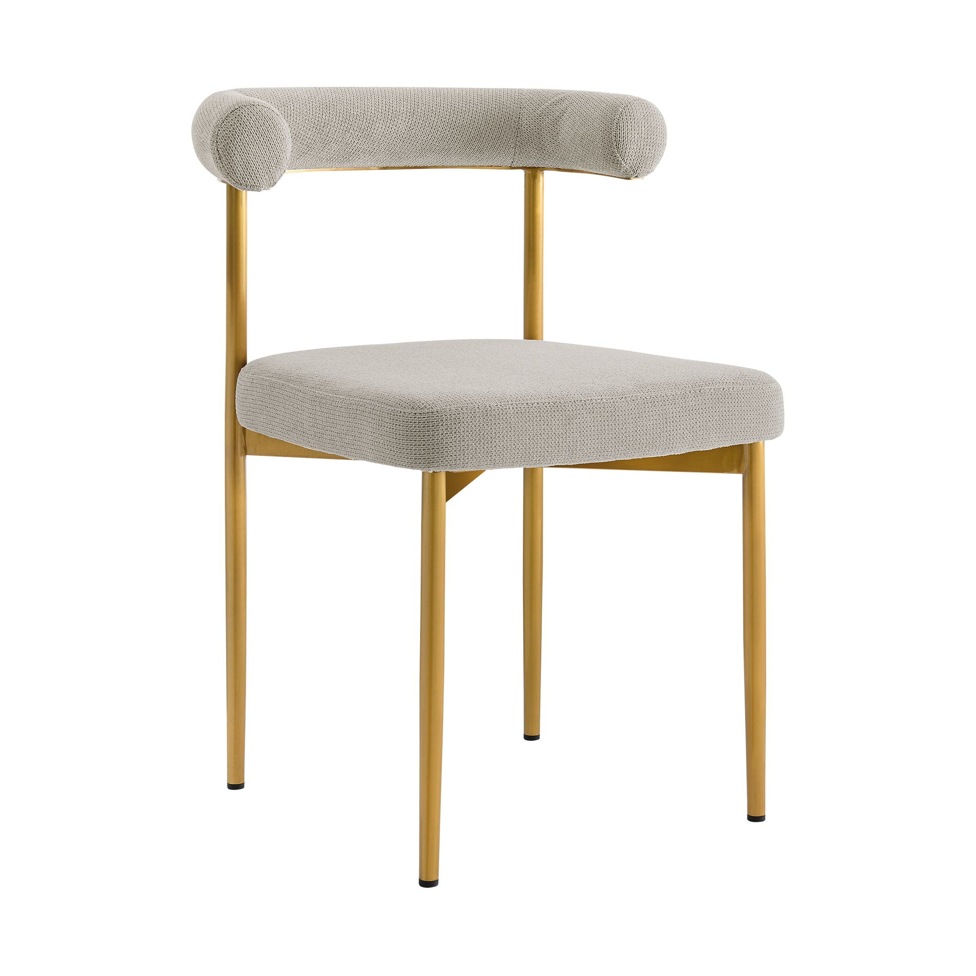 Shannon - Dining Chair (Set of 2) - Gold Brushed / Taupe - Premium Chair Sets from Armen Living - Just $905! Shop now at brett interiors