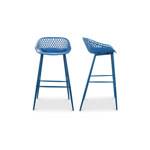 Piazza - Outdoor Barstool Barstool (Set of 2) - Blue - Premium Chair Sets from Moe's Home Collection - Just $497.50! Shop now at brett interiors