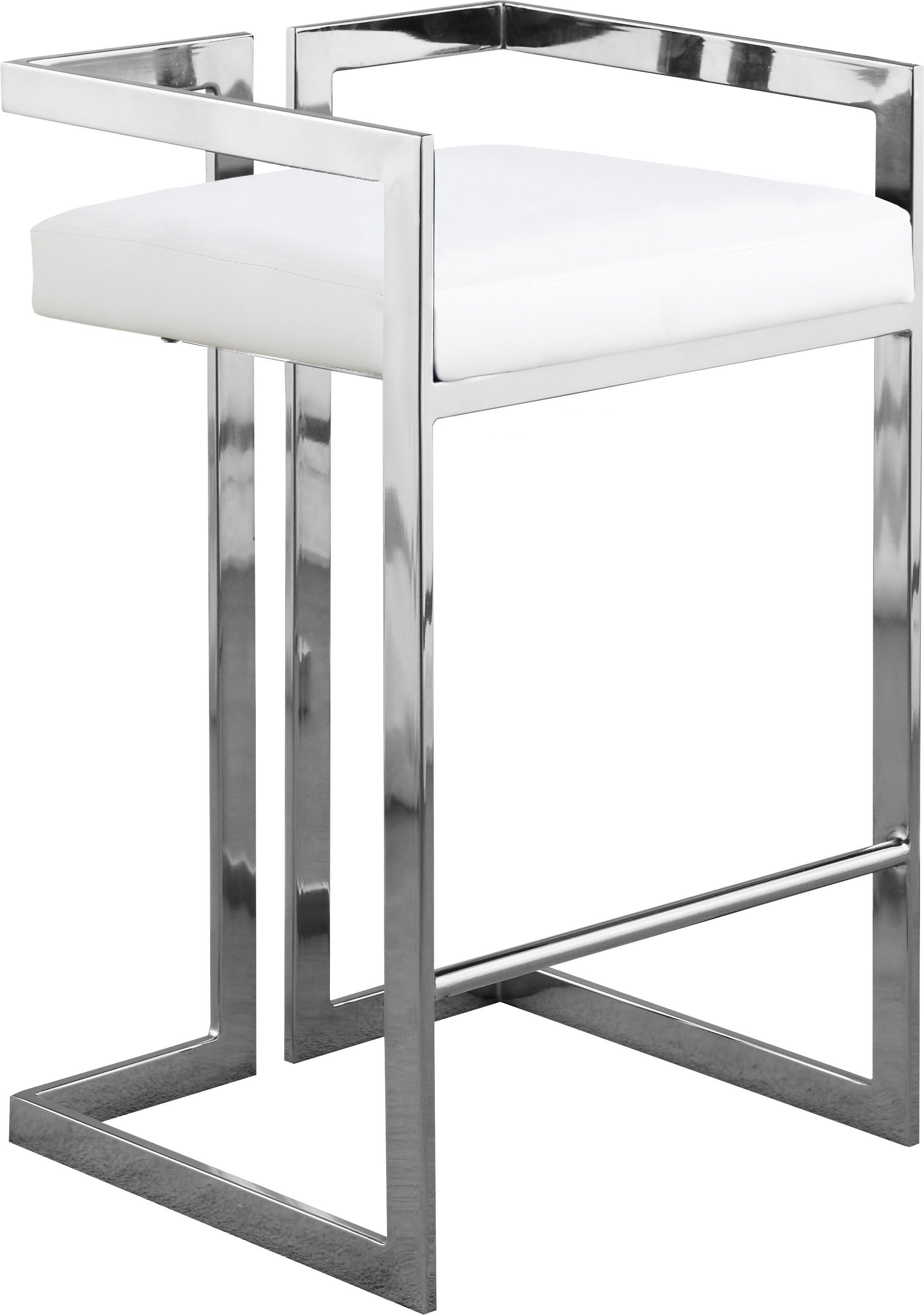 Ezra - Stool with Chrome Legs (Set of 2) - Premium Stool Sets from Meridian Furniture - Just $775! Shop now at brett interiors