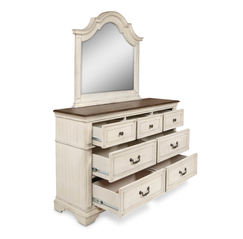 Anastasia - Mirror - Antique White - Premium Bedroom Mirrors from New Classic - Just $237.50! Shop now at brett interiors