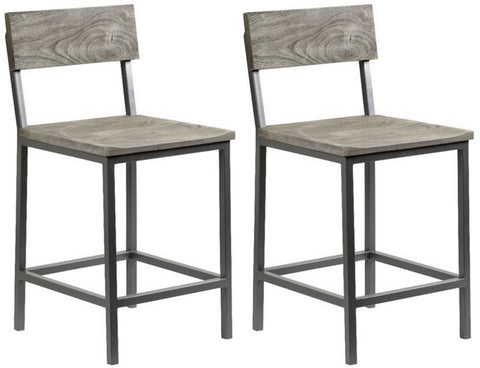 Yukon - Counter Height Barstools (Set of 2) - Sandblast Gray / Gunmetal Finish - Premium Stool Sets from Coast2Coast Home - Just $1650! Shop now at brett interiors