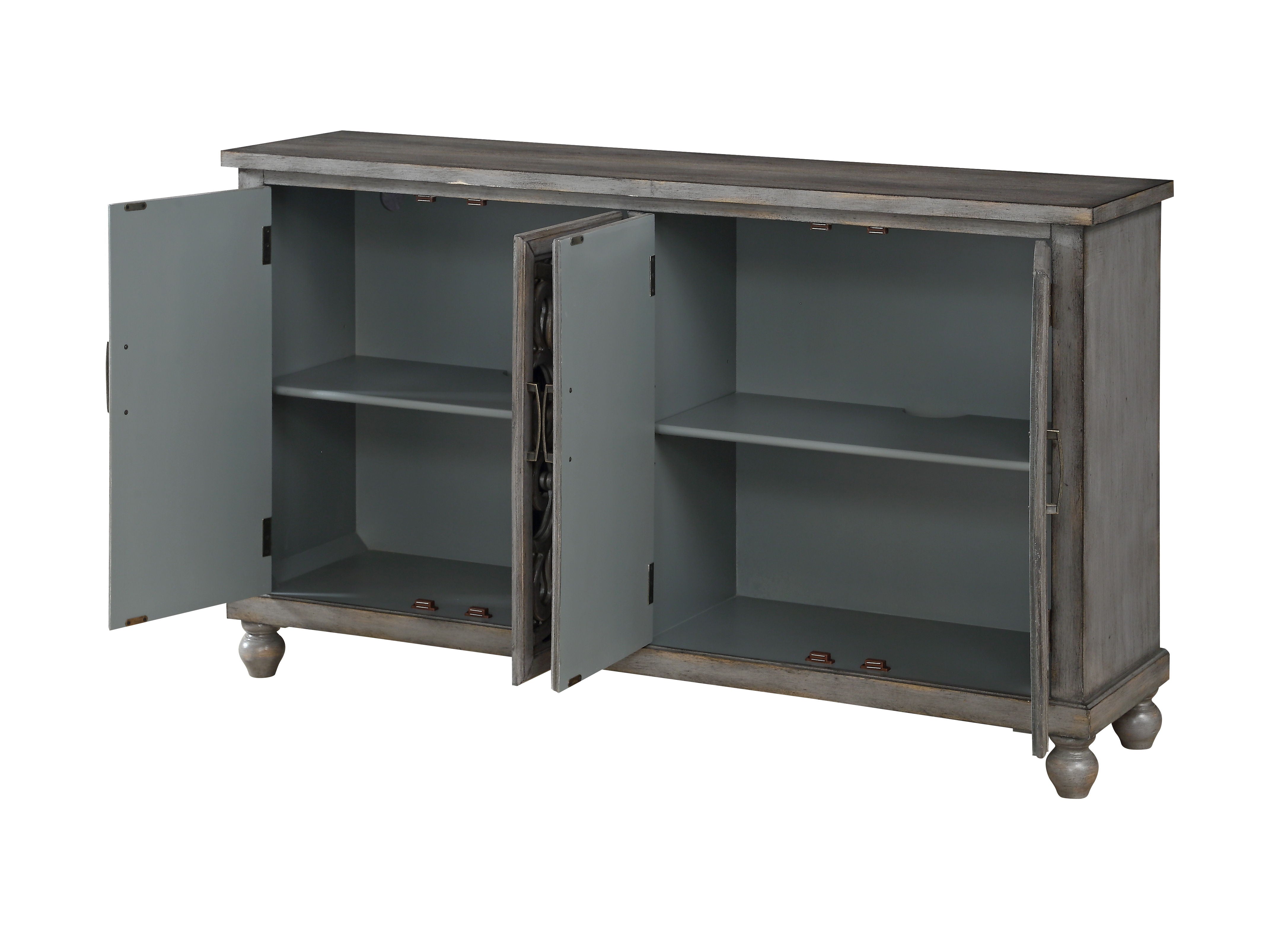 Jessica - Four Door Credenza - Hammond Gray Rub - Premium Credenzas from Coast2Coast Home - Just $3300! Shop now at brett interiors