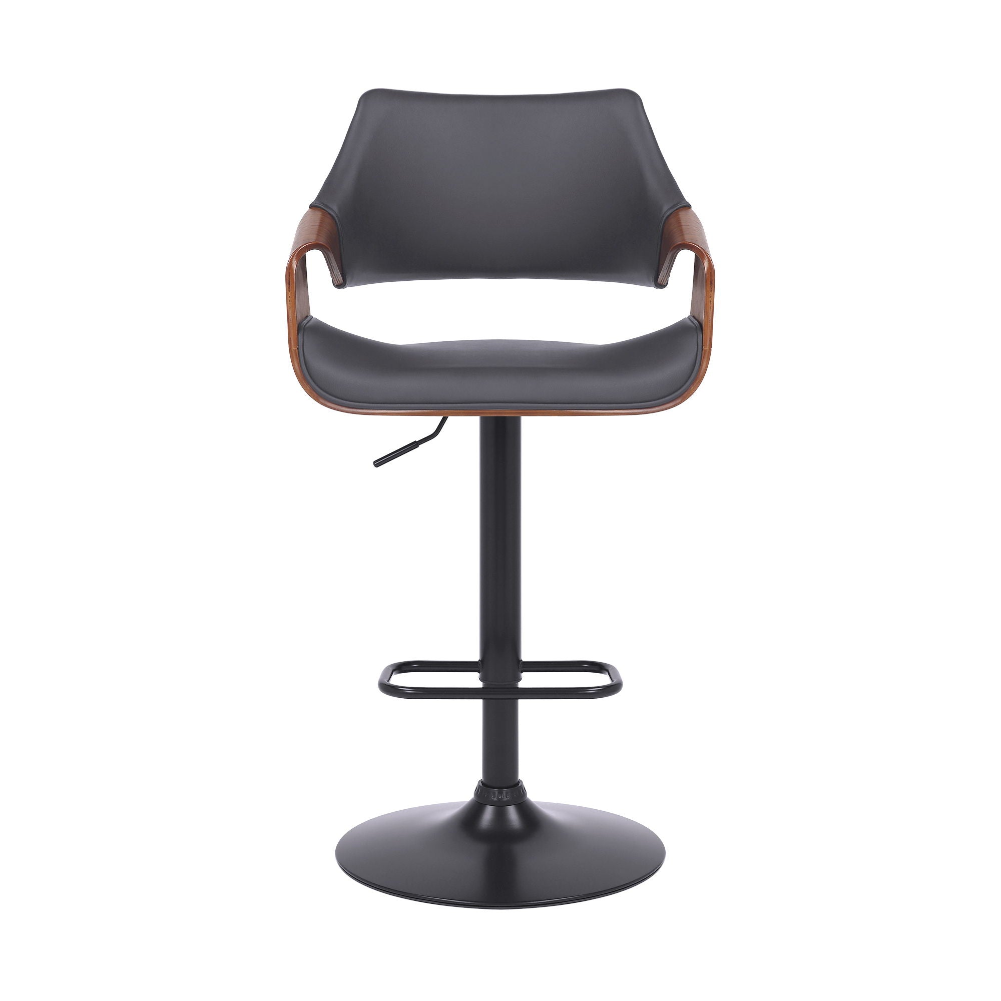 Aspen - Adjustable Bar Stool Black Base - Premium Adjustable Height from Armen Living - Just $262.50! Shop now at brett interiors