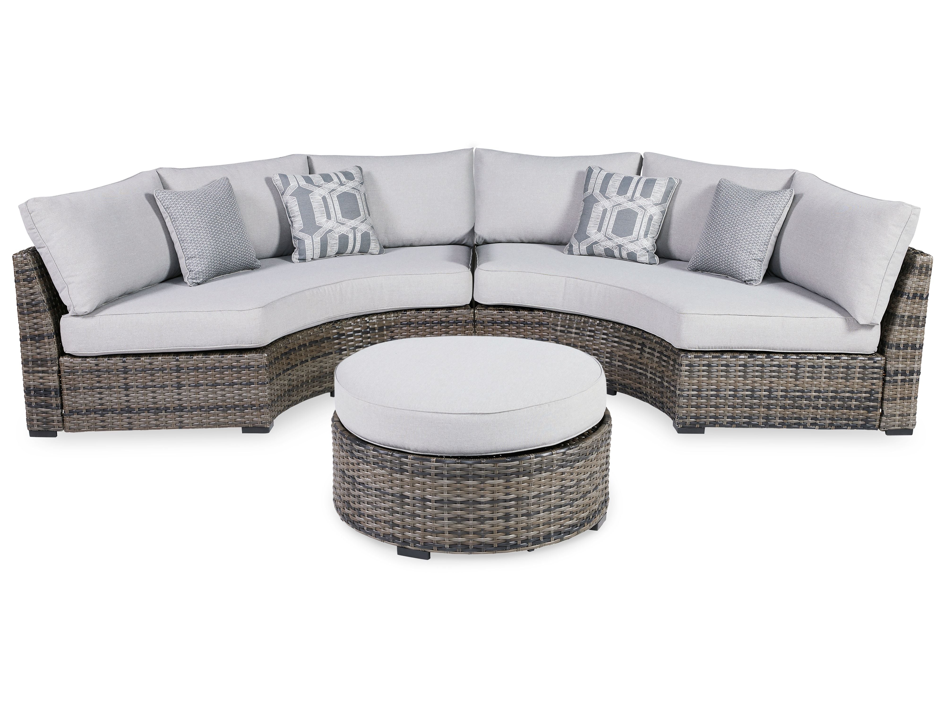 Harbor Court - Dark Gray - 3 Pc. - Sectional Lounge Set - Premium 3 Piece Outdoor Sets from Signature Design by Ashley® - Just $2401.88! Shop now at brett interiors