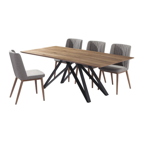 Wade - Mid-Century 5 Piece Dining Set - Walnut - Premium 5 Piece Dining Room Sets from Armen Living - Just $2450! Shop now at brett interiors