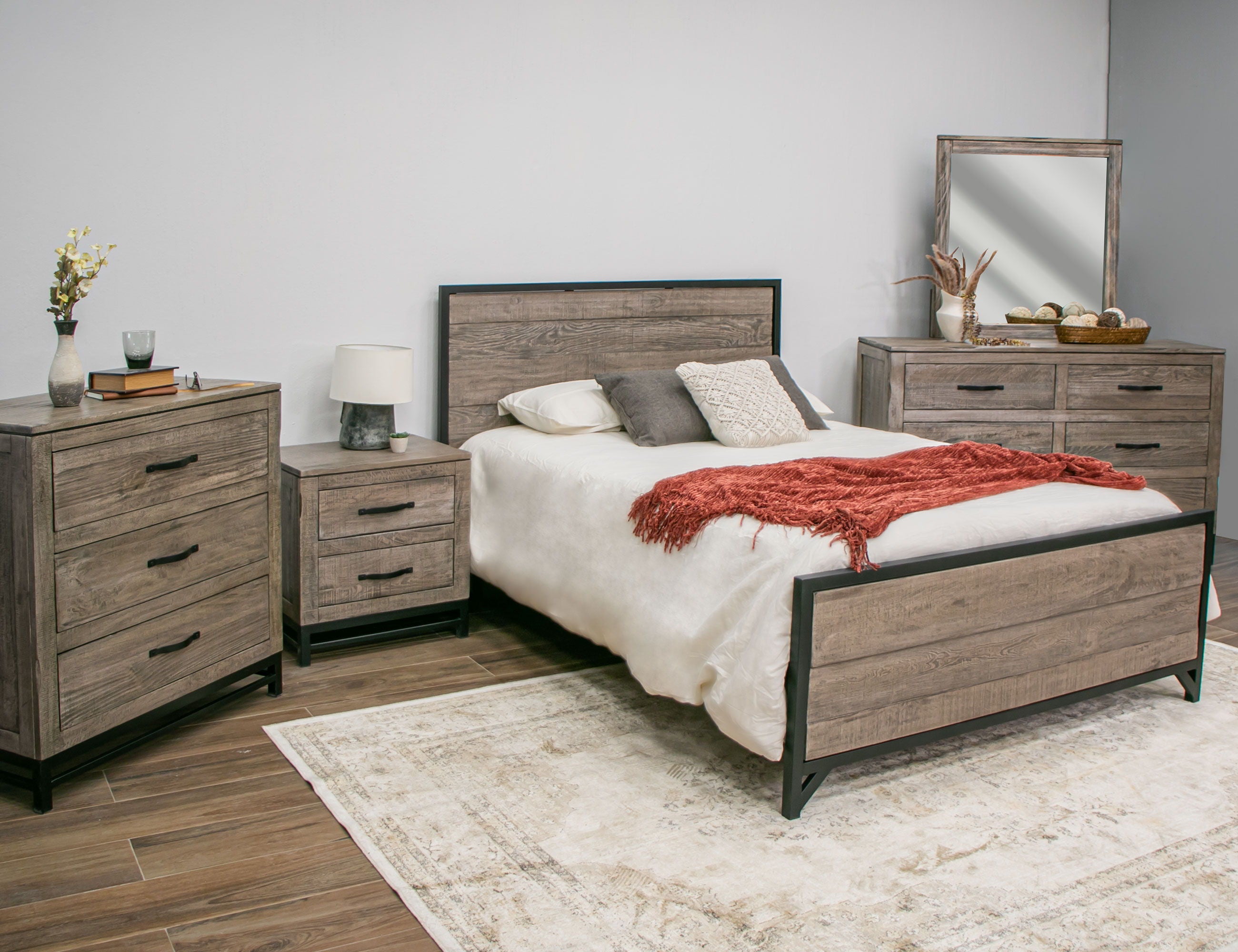 Blacksmith - Mirror - Truffle Brown / Oil Black - Premium Bedroom Mirrors from International Furniture Direct - Just $237.50! Shop now at brett interiors