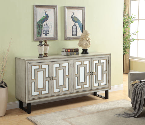 Jen - Four Door Credenza - Garner Textured Cream - Premium Credenzas from Coast2Coast Home - Just $4125! Shop now at brett interiors