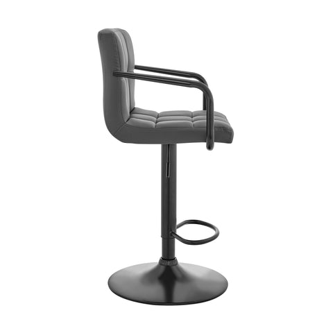 Laurant - Adjustable Height Swivel Bar Stool - Gray - Premium Adjustable Height from Armen Living - Just $160! Shop now at brett interiors