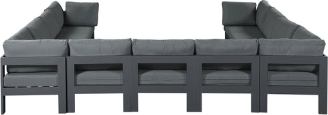 Nizuc - Outdoor Patio Modular Sectional 11 Piece - Grey - Premium Stationary Sectionals from Meridian Furniture - Just $9887.50! Shop now at brett interiors