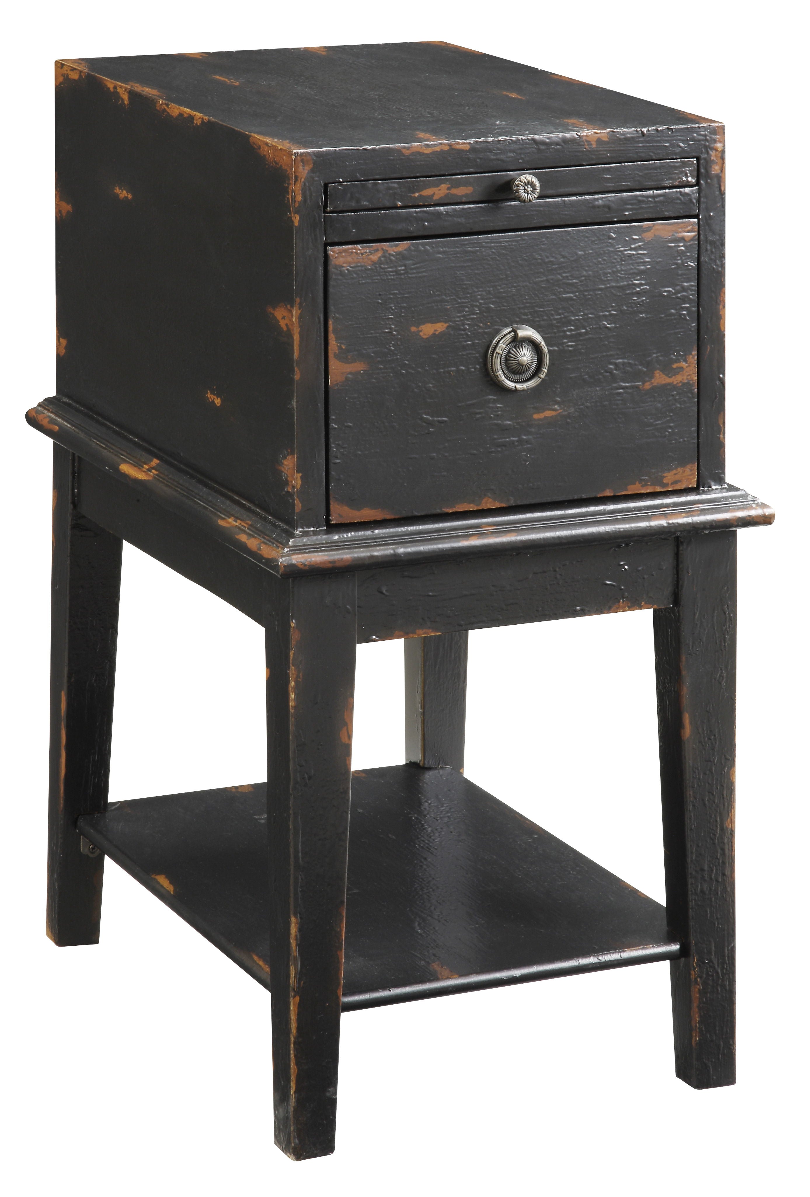 Jett - One Drawer Chest - Bayport Textured Black - Premium Chair Side Tables from Coast2Coast Home - Just $907.50! Shop now at brett interiors