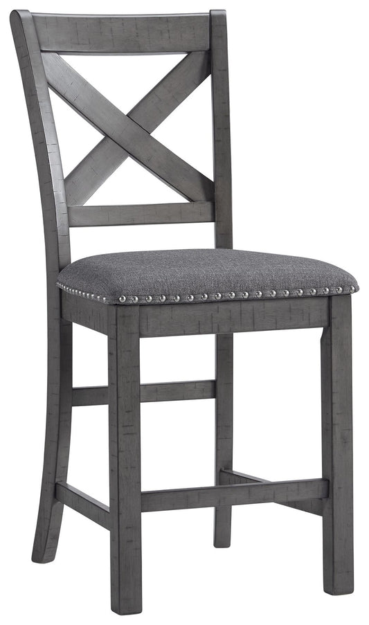 Myshanna - Gray - Upholstered Barstool (Set of 2) - Premium Stool Sets from Signature Design by Ashley® - Just $329.20! Shop now at brett interiors