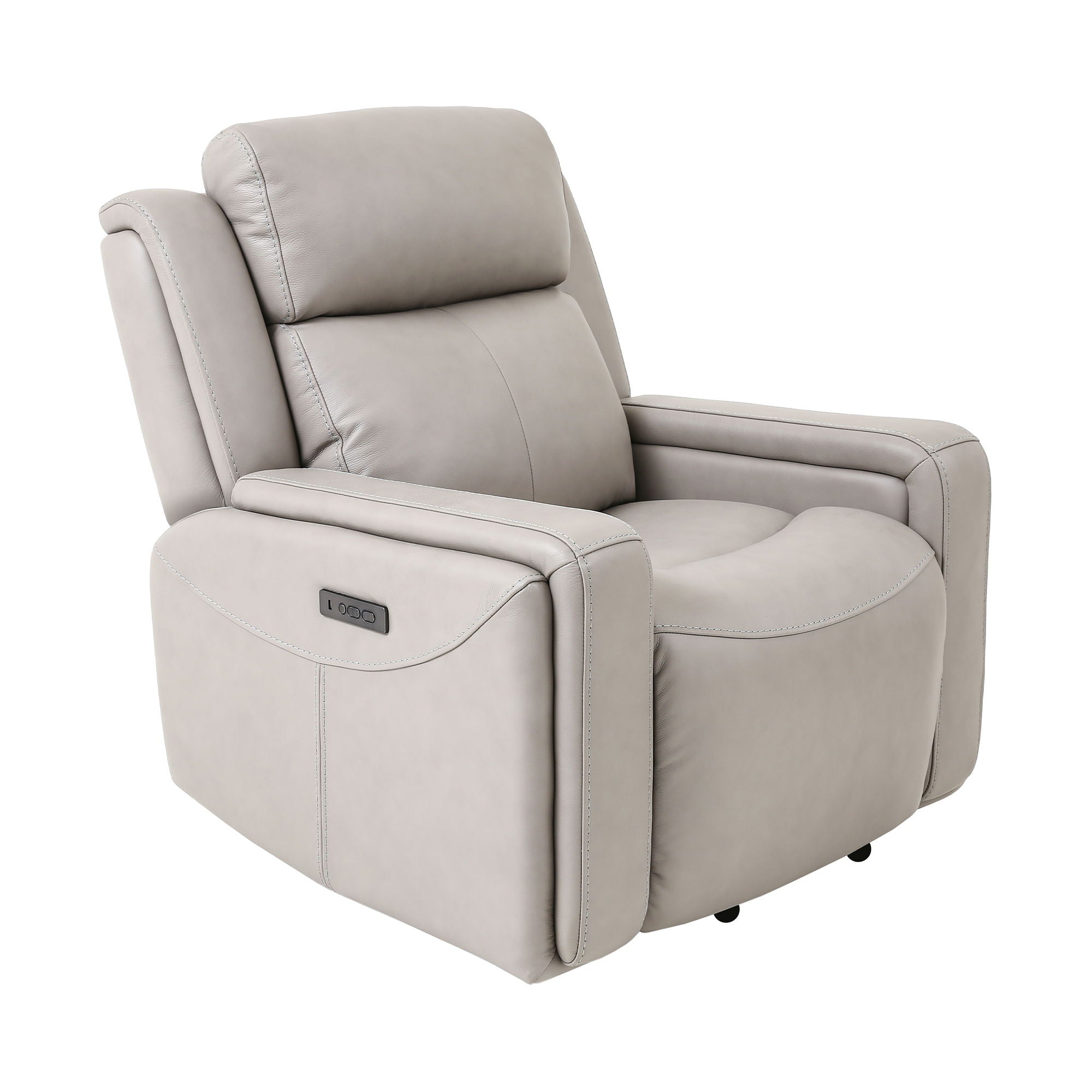 Claude - Dual Power Headrest And Lumbar Support Recliner Chair - Light Gray - Premium Reclining Chairs from Armen Living - Just $2030! Shop now at brett interiors