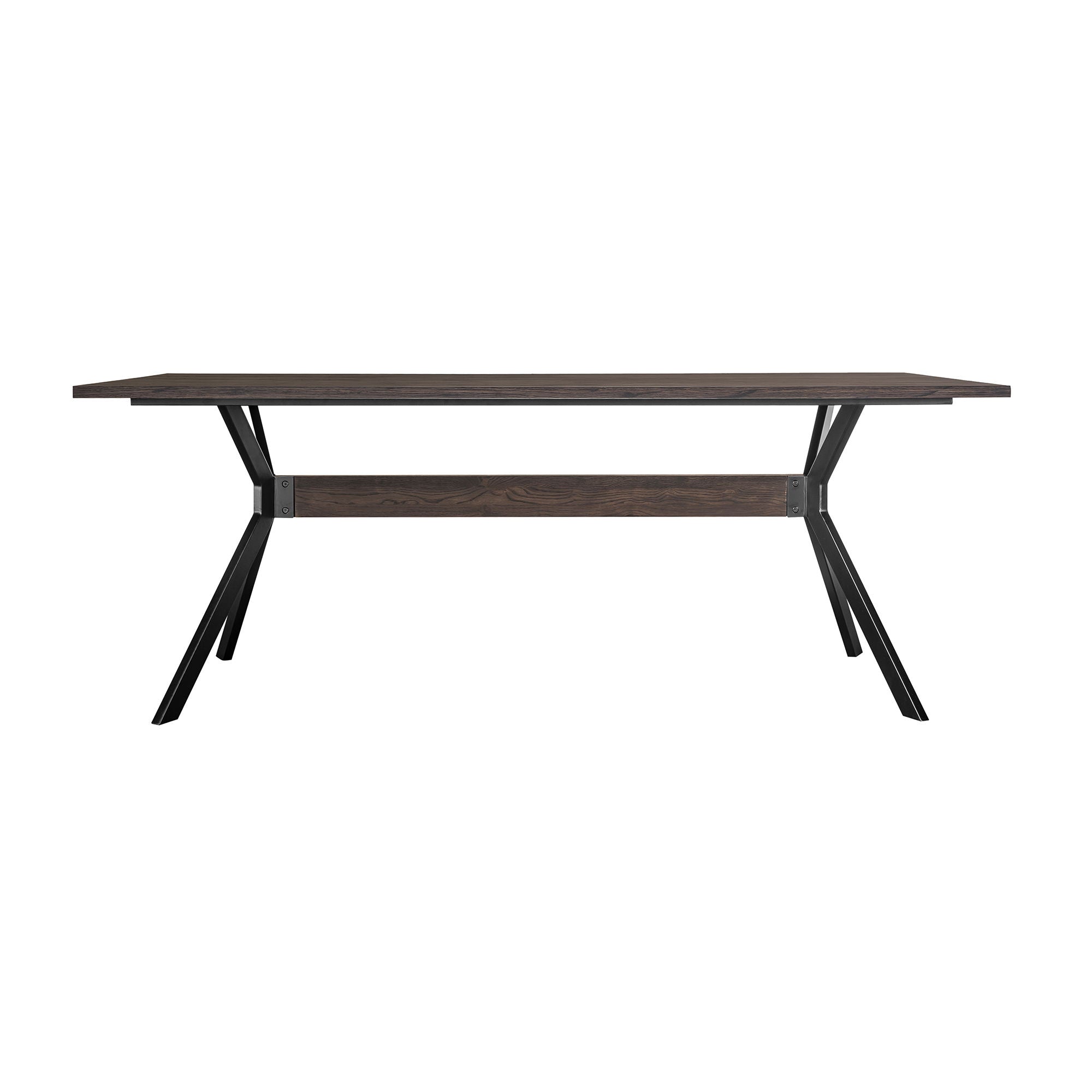 Nevada - Rustic Oak Wood Trestle Base Dining Table - Premium Dining Tables from Armen Living - Just $1007.50! Shop now at brett interiors