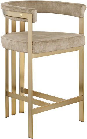 Marcello - Counter Stool - Beige - Premium Counter Height (24"-27") from Meridian Furniture - Just $625! Shop now at brett interiors